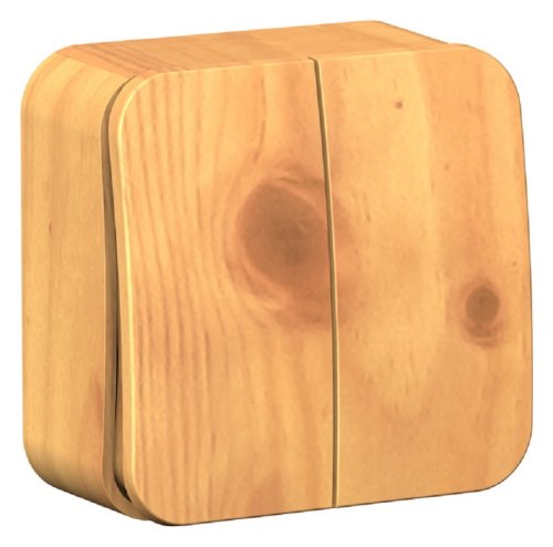 Выключатель накладной Systeme Electric Blanca 2-кл. ясень картинка